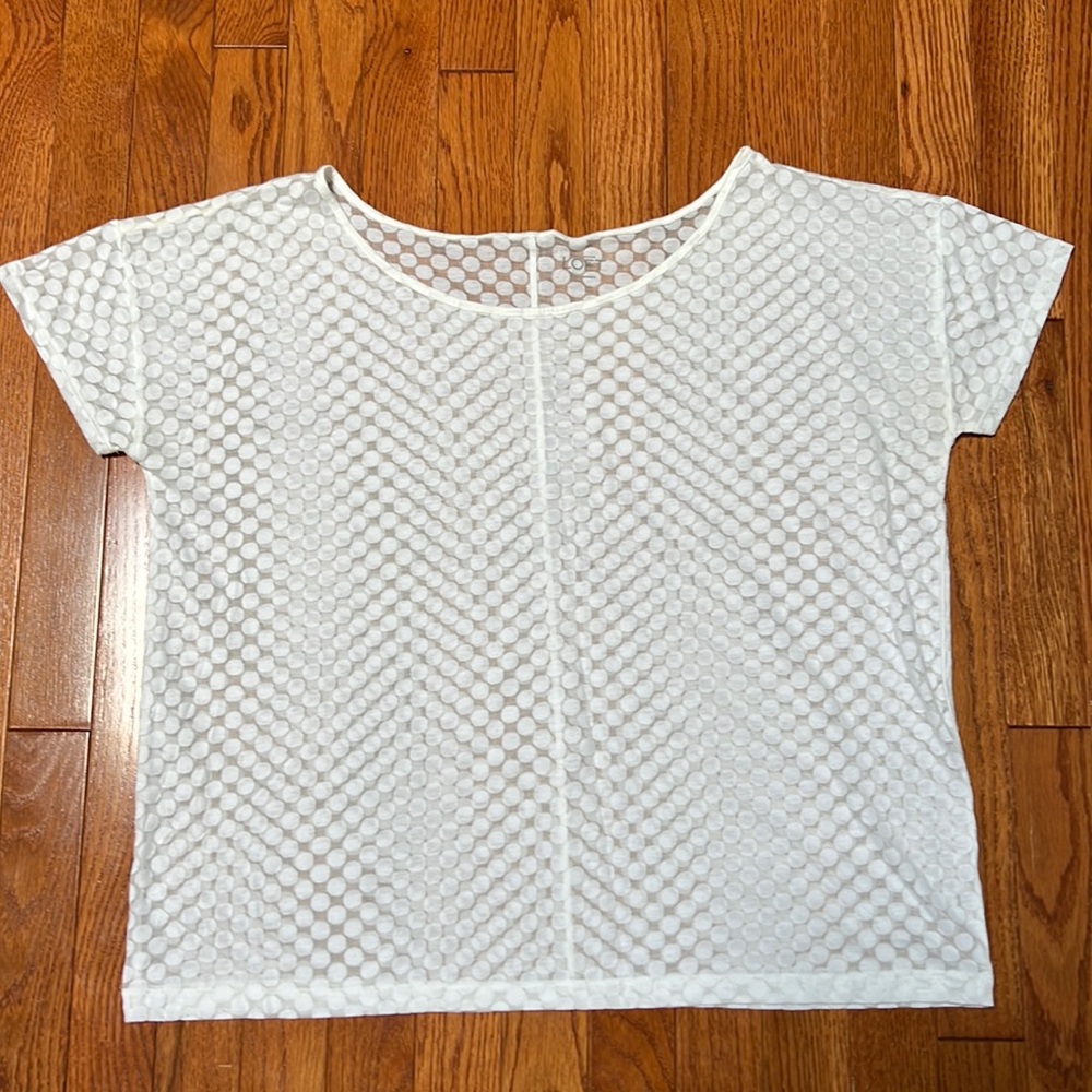 LOFT see-through short-sleeved t-shirt